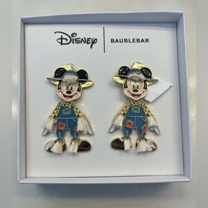 BaubleBar Disney Mickey Mouse Scarecrow Earrings, New in Box